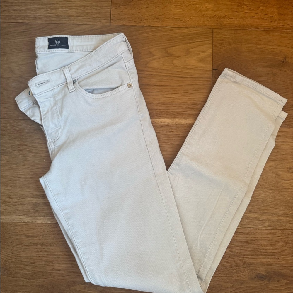 AG Adriano Goldschmied Women's Light Cream Skinny Jeans